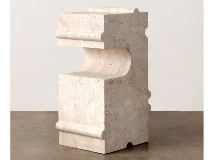 HUME - Natural stone high side table _ Kelly Wearstler